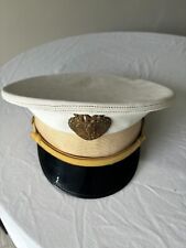 Virginia Military Institute, VMI Cadet Visor Hat Cap with Badge WHITE picture