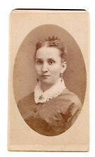 CINCINNATI OHIO Lovely Victorian Woman Oval Masked CDV by MEYER picture