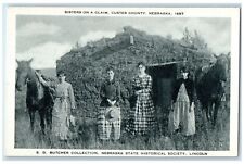 c1940's Sisters On A Claim Custer County Nebraska NE Historical Society Postcard picture