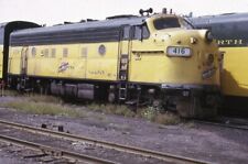 CNW CHICAGO NORTH WESTERN Railroad Train Locomotive WAUKEGAN IL 1974 Photo Slide picture
