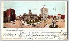 Postcard Antique Posted 1901 City Hall And Campus Martius Detroit Michigan B13 picture
