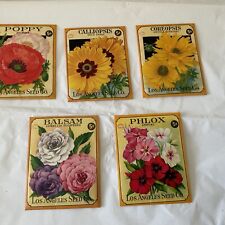 58 Vintage Flower Seed Packets LA Seed, Mandeville, Ma Perkins, Burpee, Ferry’s picture