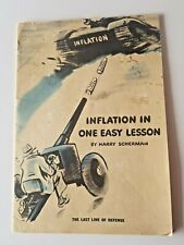 Pamplet Inflation In One Easy Lesson Harry Scherman The Council For Democracy picture