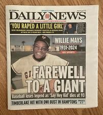 FAREWELL TO A GIANT . WILLIE MAYS  DEAD,  NY DAILY NEWS : 6/19 2024 picture