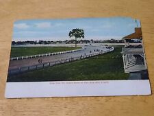 Litho Chrome View From The Grandstand After A Spill Horse Race Vintage Postcard picture