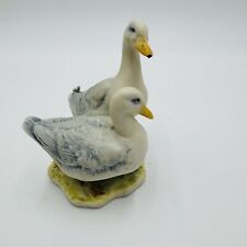 Kaiser Geese Hand Painted West Germany porcelain Figurine vtg signed birds 4in picture