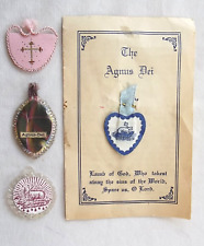 Collection 4 Vintage Handmade Agnus Dei 1 with Leaflet Monastery Precious Blood picture