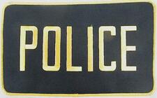 POLICE Embroidered Patch Medium Gold Black NEW 8.5