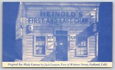 Oakland California~Heinolds First & Last Chance Original Bar~Blue Tint~Postcard picture