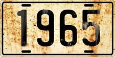 Dodge, Ford or Chevrolet antique vehicle 1965 Weathered License plate picture