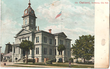 City Hall-Oakland, California CA-antique 1908 posted postcard picture