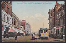 San Diego-California-Fifth 5th Street-Trolley-Antique Postcard picture