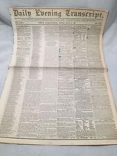 Daily Evening Transcript Newspaper Boston, Massachusetts Wednesday June 18, 1852 picture