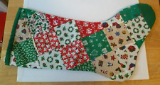 Vintage Handmade patchwork Stocking picture
