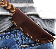 HANDMADE GENUINE LEATHER HAND CRAFTED BELT SHEATH HOLSTER FIXED BLADE KNIFE EDC picture