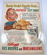 Kellogg's Howdy Doody Rice Krispies Crispy  Treats Vintage 1953 Print Ad picture