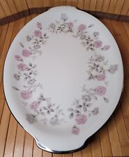 Vintage Sango Japan Oval Serving Platter Pink Rose Discontinued #3313 14