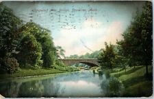 Bridges Postcard Longwood Avenue Bridge Brookline Massachusetts Posted 1908 picture