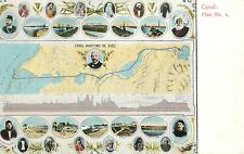 Vintage WWI Era Multi-View Postcard; Suez Canal Map, Ferdi de Lesseps, Plan No.2 picture