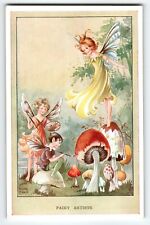 Fairies Postcard Fairy Artists Mushrooms Fantasy Rene Cloke Valentine & Sons picture