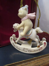 LENOX Porcelain Unisex Winnie the Pooh 2010 Baby's First Christmas Ornament NEW picture