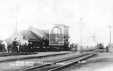 Railroad Train Station Depot Vicksburg Michigan MI picture
