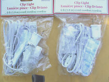 Lot of 2 Single Clip Lights NEW Village Buildings  Houses Crafts 6 ft C7 Bulb 6' picture