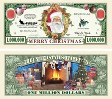 Merry Christmas Holiday Santa Claus 100 Pack 1 Million Dollar Bill Novelty Money picture