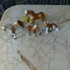 Vintage bone China miniature figurines Horses picture