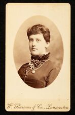 CDV photo portrait short hair woman W. Burrows & Co. Tasmania Australia 1880s picture
