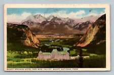 Banff Springs Hotel and Bow Valley Banff National Park Postcard picture