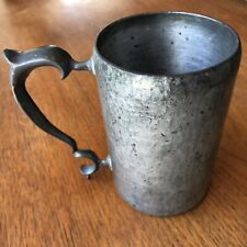 BALLENA BAY PEWTER Hammered Mug Handmade by Rivas Vintage 5” picture