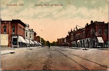 Postcard Looking North on Main Street in Goshen, Indiana picture