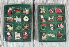 Vintage Roman Inc Miniature Hanging Christmas Ornaments 2 Boxes Of 12 picture