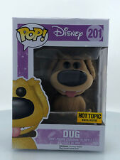 Funko POP Disney Pixar Up Dug Flocked #201 Vinyl Figure DAMAGED BOX SEE PICS picture
