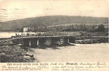 Bird's Eye View of The Roach River Dam, Maine Postcard picture
