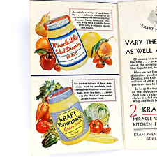 c1930s Kraft-Phenix Cheese Mayonnaise Miracle Whip Salad Dressing Brochure C43   picture