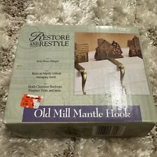 2X Restore And Restyle 1997 Solid Brass Old Mill And Church Mantle Hooks New picture