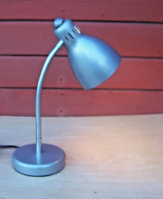 RETRO Look Silver 16”x5.5” VINTAGE Replica  METAL GOOSE NECK DESK LAMP picture