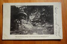 falls & old stone bridge, on Fairfield Rd, near Middleville NY p/u 1907 postcard picture