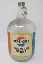 Vintage Pepsi Cola Co Jug with Label Soda Fountain Syrup Bottle One Gallon picture