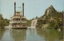 Postcard Disneyland Magic Kingdom Mark Twain Steamboat Cascade Peak Anaheim CA picture