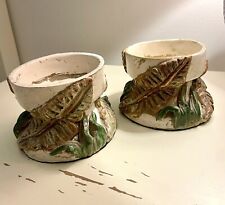Tam San Designs 5” Painted Pair Plaster Handmade Candle Holders Made In Mexico picture