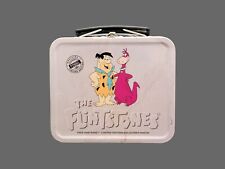 THE FLINTSTONES FRED AND DINO FOSSIL (empty) TIN LUNCHBOX 1993  picture