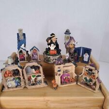 Vintage Resin Halloween Houses Mini Halloween Decor House Haunted House Opens picture