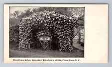 Floral Park NY-New York, John Lewis Childs Moonflower Arbor, Vintage Postcard picture