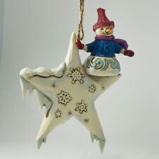 Jim Shore Snowman Sitting on Icy Star Ornament picture