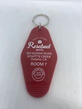 Schitt’s Creek Rosebud Motel Key Red Rose Keychain Plastic Keyring Rm 7 3.5” picture
