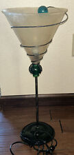 VTG Green Martini Lamp Fiberglass Shade Table Cocktail MCM Style Bar Lamp picture