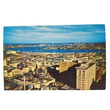 Postcard New Orleans The Crescent City Aerial View Downtown Chrome Unposted picture